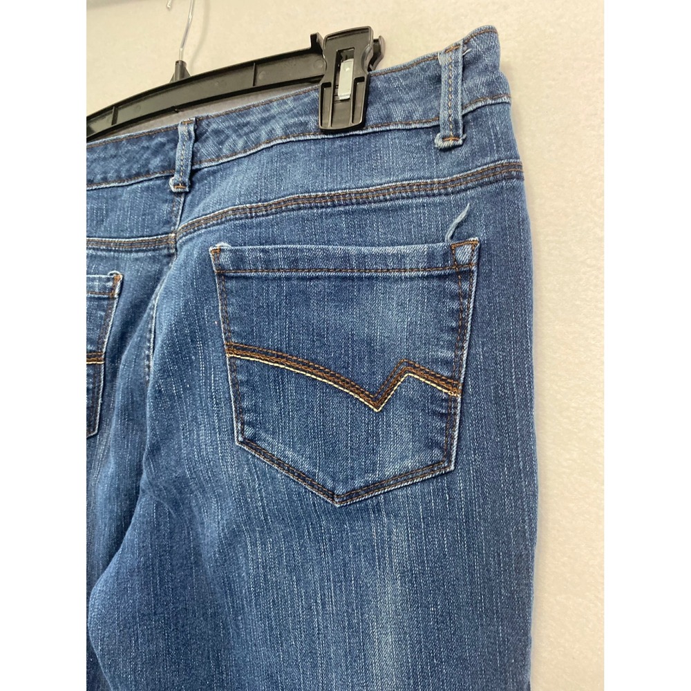Relativity Bootcut Jeans Women 18 Blue Medium Wash Stretch Denim Mid Rise - Picture 6 of 12
